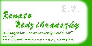 renato medzihradszky business card